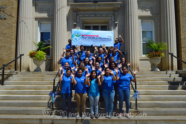 WeLoveU volunteers conduct a summer street cleanup in Leominster, MA.