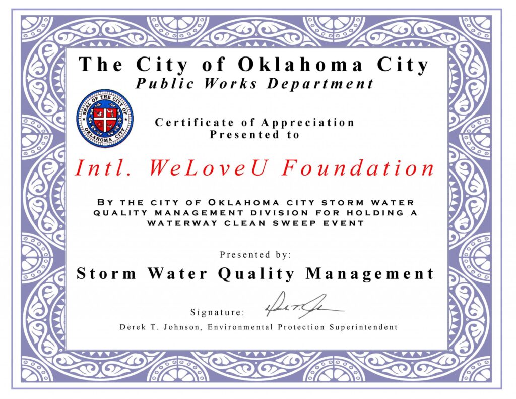 Certificate of Appreciation